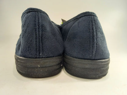 Cushion Walk Navy Fleece Hook & Loop Fastening Slippers Size 6 BNIB