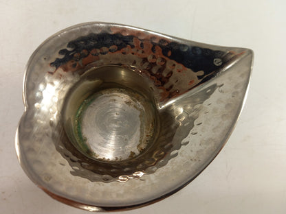 Culinary Concepts Silver Effect Leaf Tealight Holder with Beehive Candle Excellent Condition