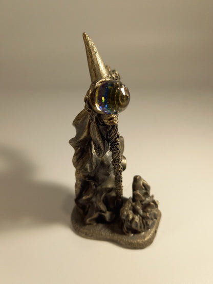 WAPW Mark Locker Pewter 'The Fire Wizard' with a Staff Figurine Myth and Magic