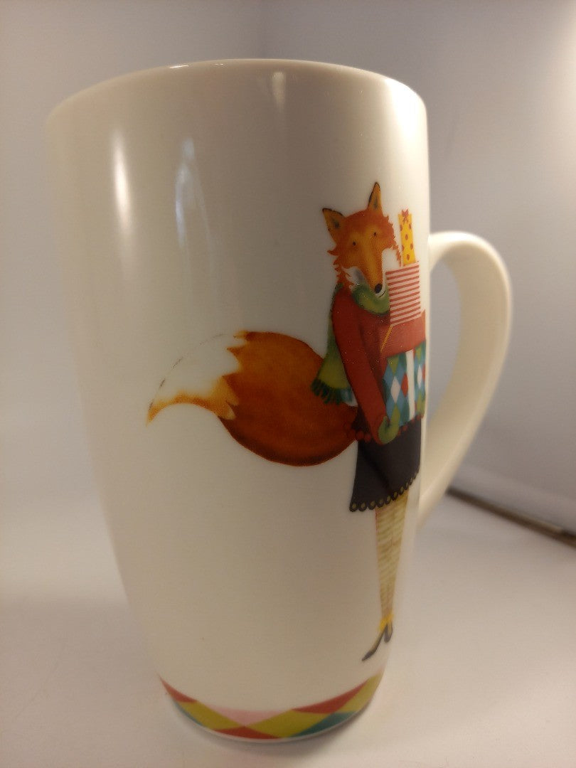 Cypress Home Tall Ceramic Fox Shop Til You Drop Mug Excellent Condition