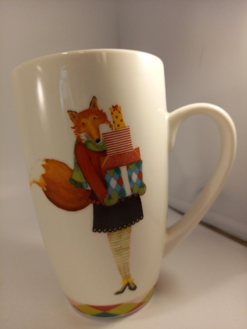 Cypress Home Tall Ceramic Fox Shop Til You Drop Mug Excellent Condition