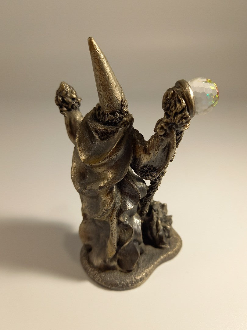 WAPW Mark Locker Pewter 'The Fire Wizard' with a Staff Figurine Myth and Magic