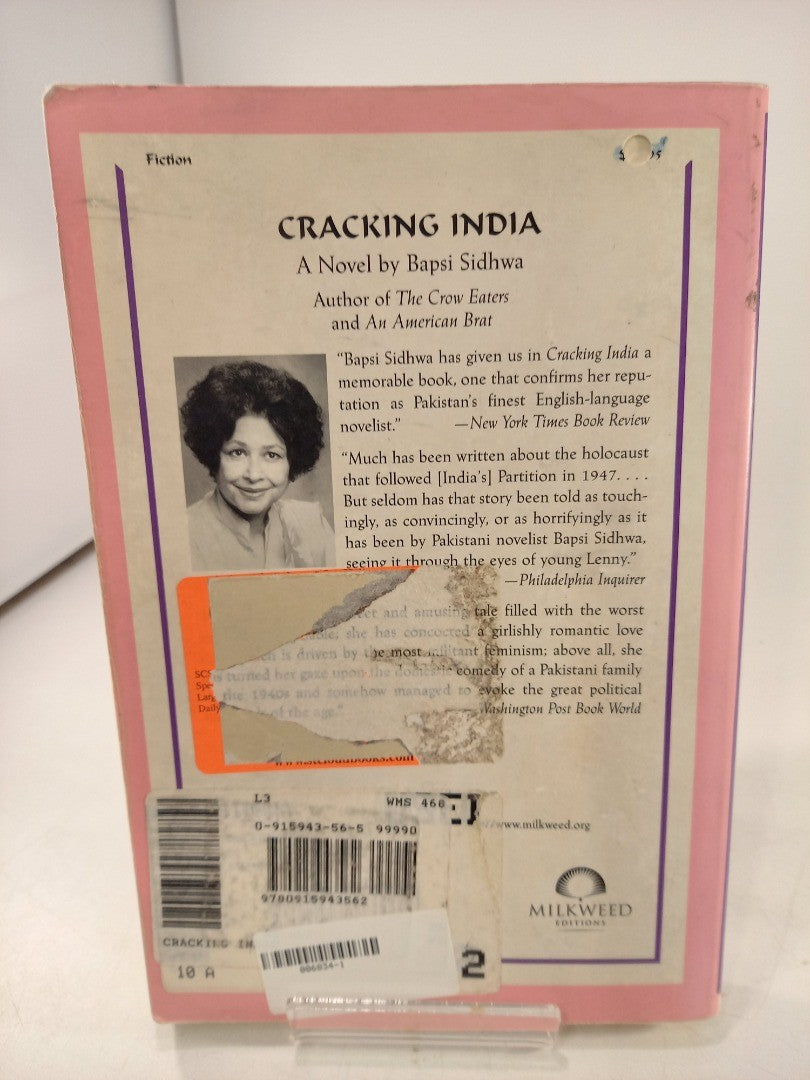 Cracking India: A Novel By Bapsi Sidhwa Paperback GC