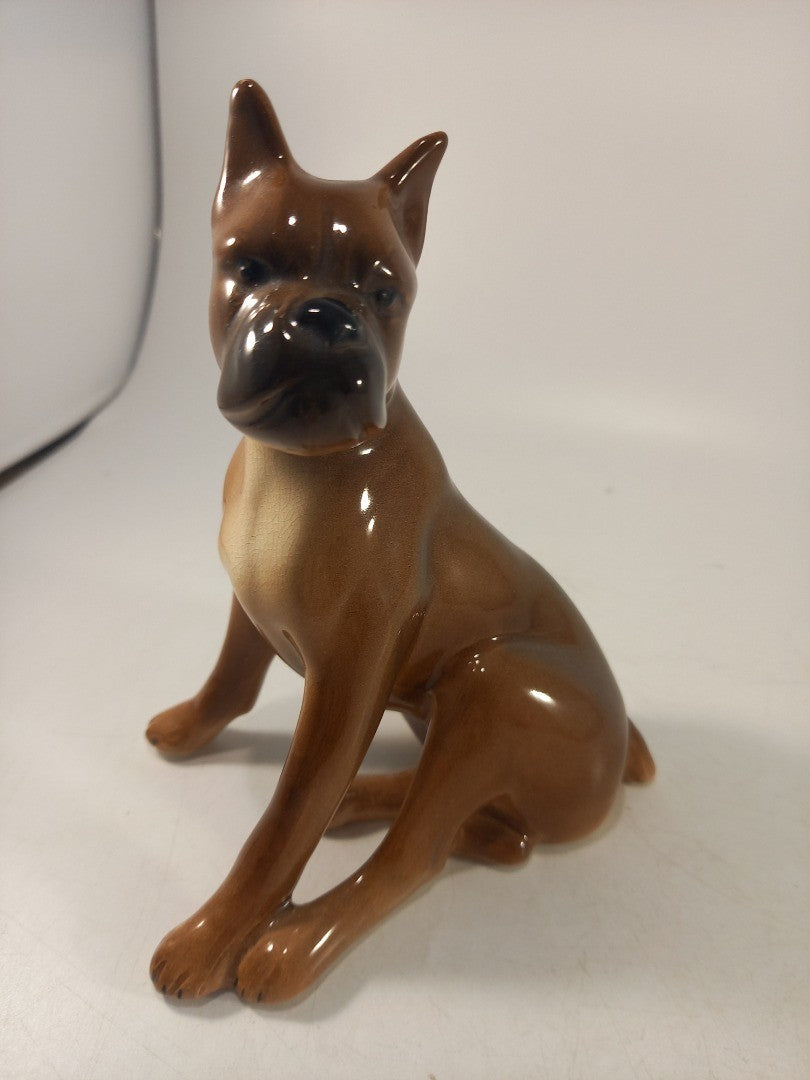 Sylvac Ware Sitting Boxer Dog 209 14cm Excellent Condition Vintage