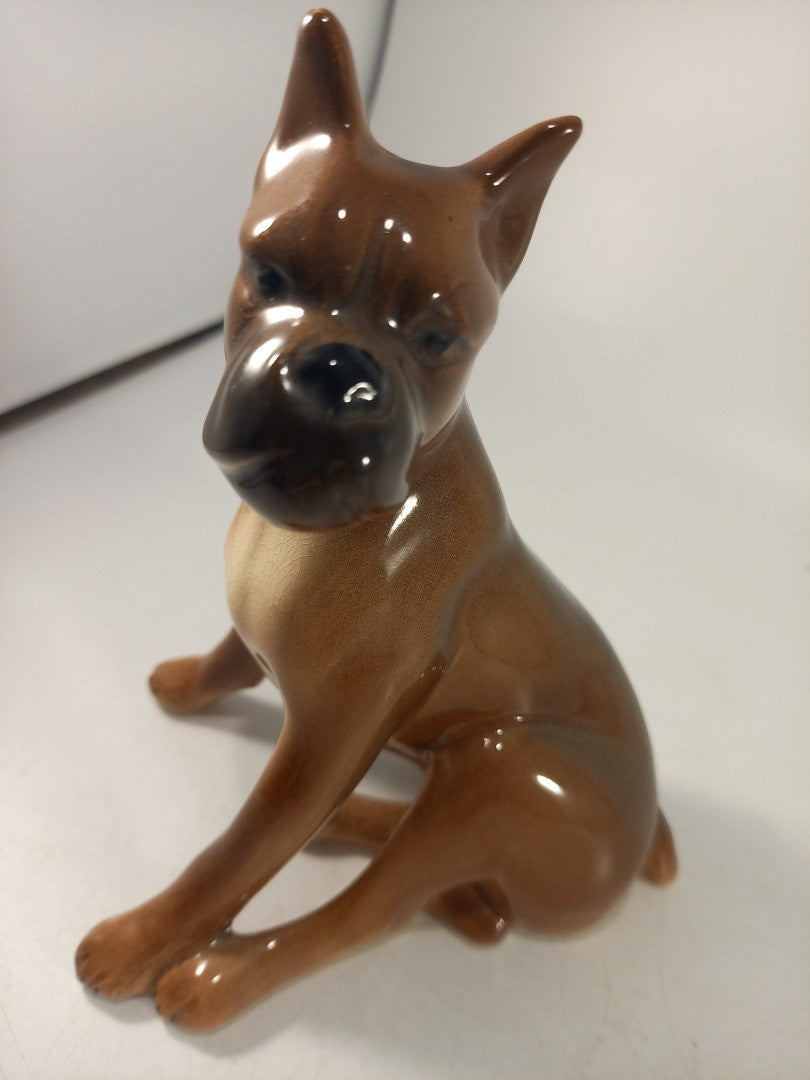 Sylvac Ware Sitting Boxer Dog 209 14cm Excellent Condition Vintage