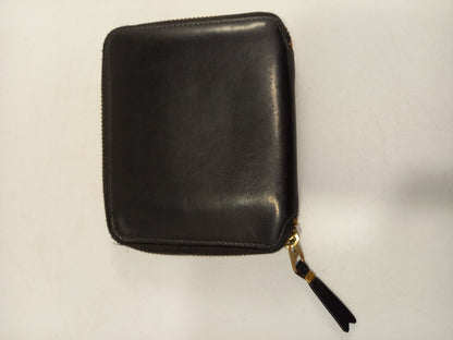 Comme Des Garcons Black Leather Vintage Zip Around Wallet / Purse