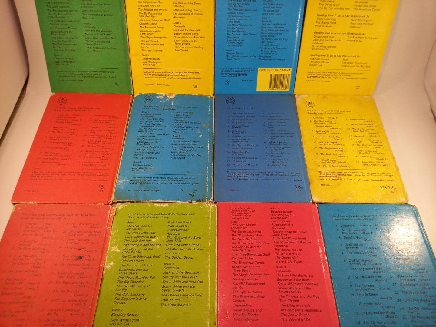 Set of 12 Childrens Ladybird Books Good Condition Vintage