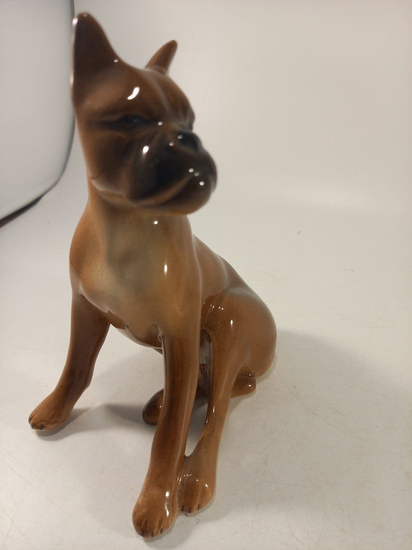 Sylvac Ware Sitting Boxer Dog 209 14cm Excellent Condition Vintage