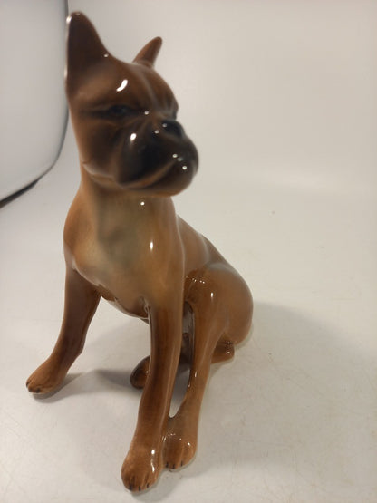 Sylvac Ware Sitting Boxer Dog 209 14cm Excellent Condition Vintage