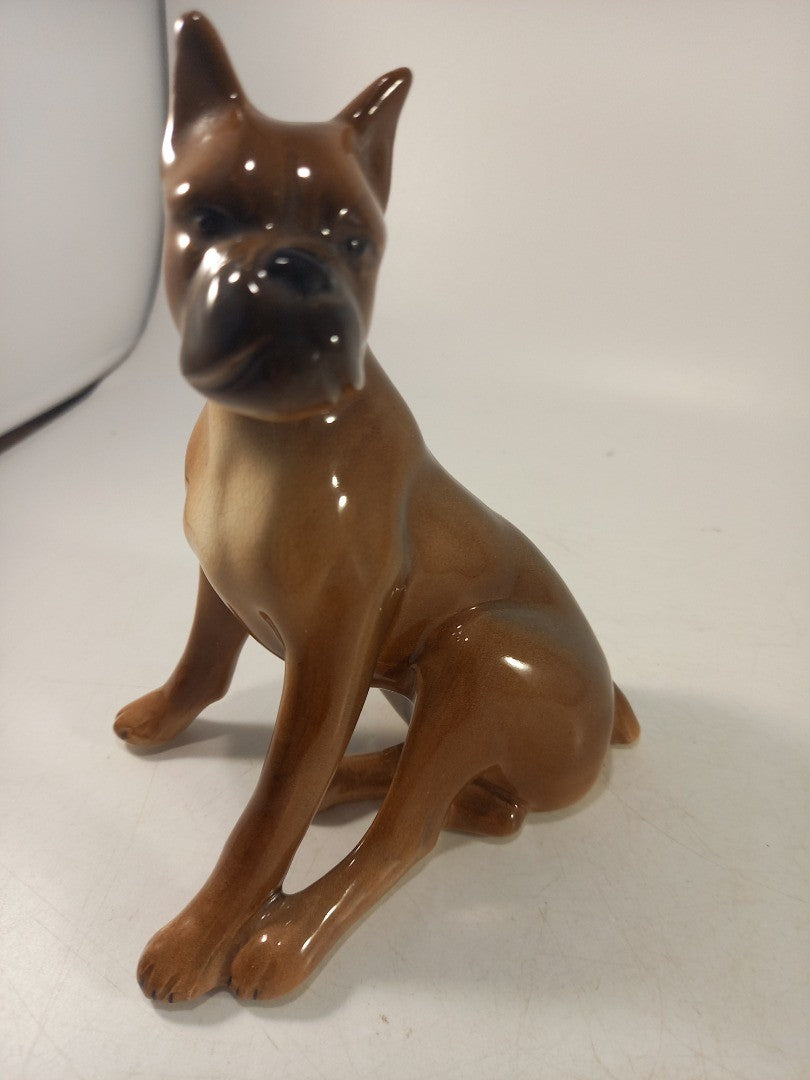 Sylvac Ware Sitting Boxer Dog 209 14cm Excellent Condition Vintage