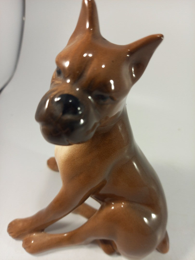 Sylvac Ware Sitting Boxer Dog 209 14cm Excellent Condition Vintage