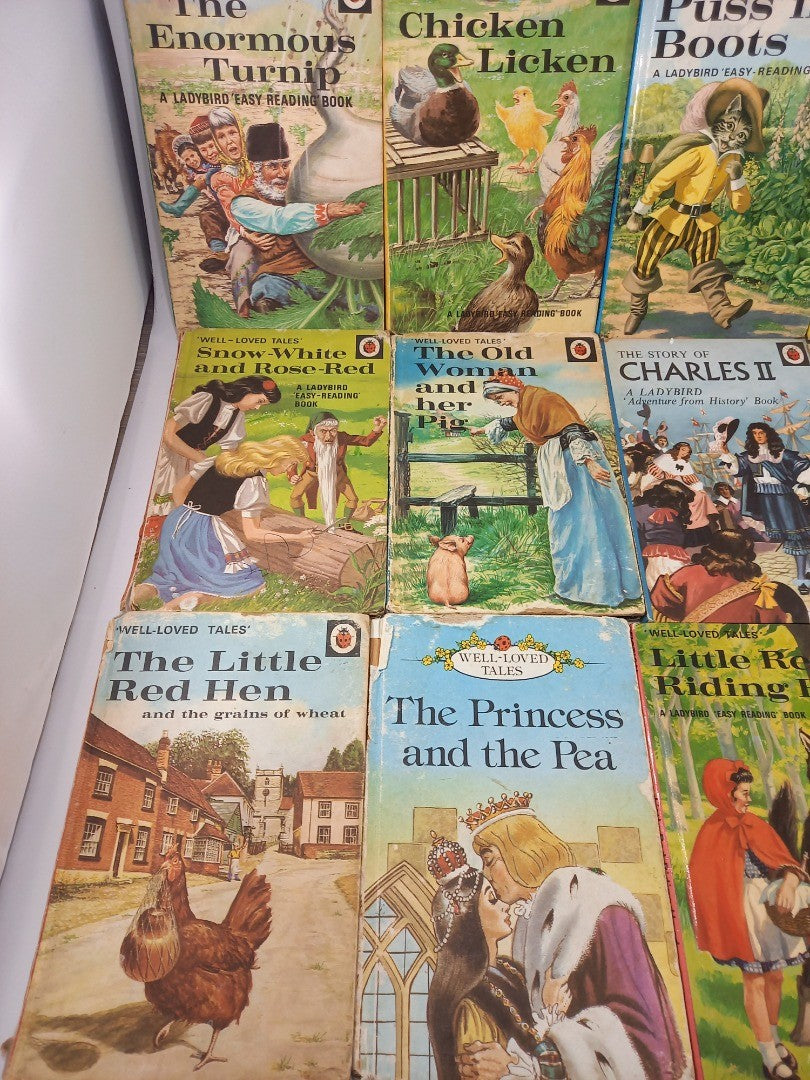 Set of 12 Childrens Ladybird Books Good Condition Vintage