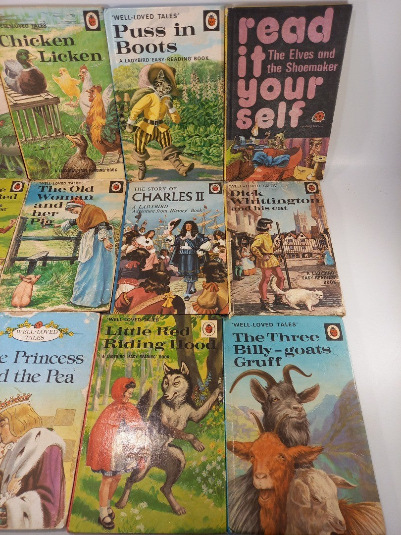 Set of 12 Childrens Ladybird Books Good Condition Vintage