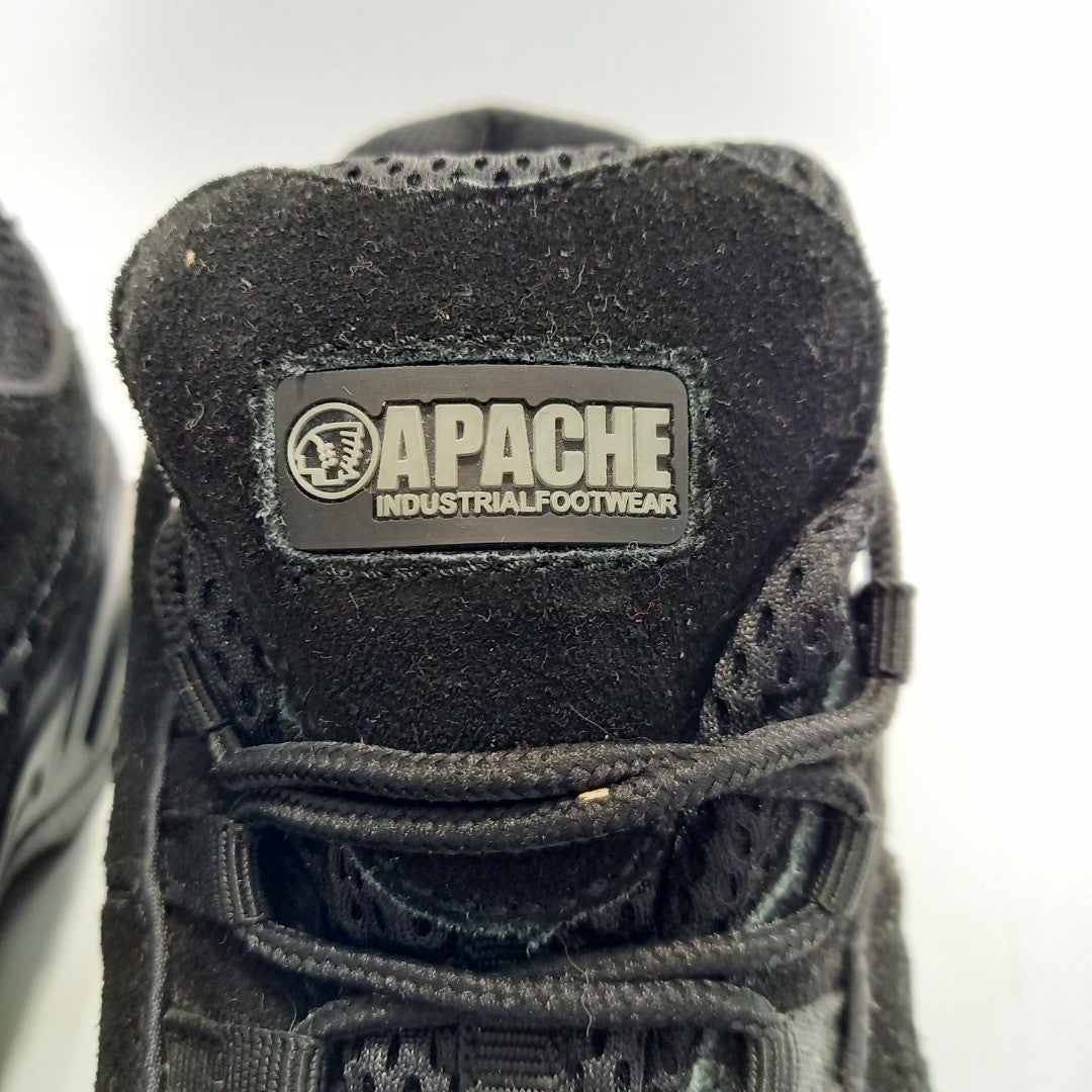 Apache Industrial Footwear Steel Toe Cap Black Trainers Mens UK 7 In Box Good