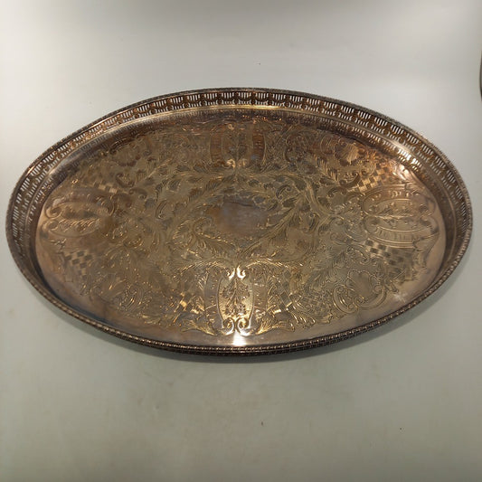 Viners of Sheffield England Alpha Plate Oval Serving Tray 1836