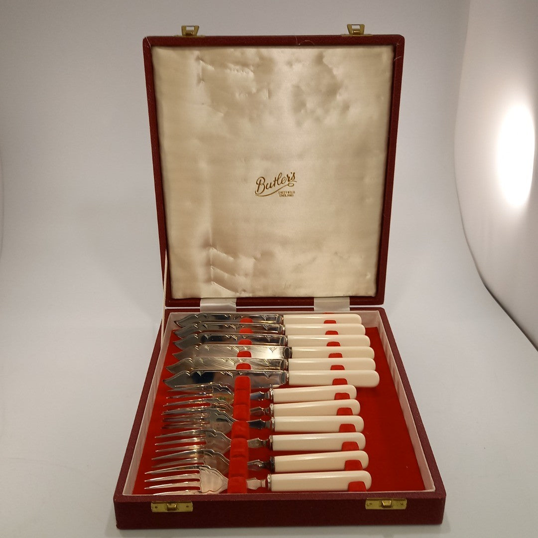 George Butler EPNS Silver Plate Cutlery – 12 Piece Dining Set with Ori ...