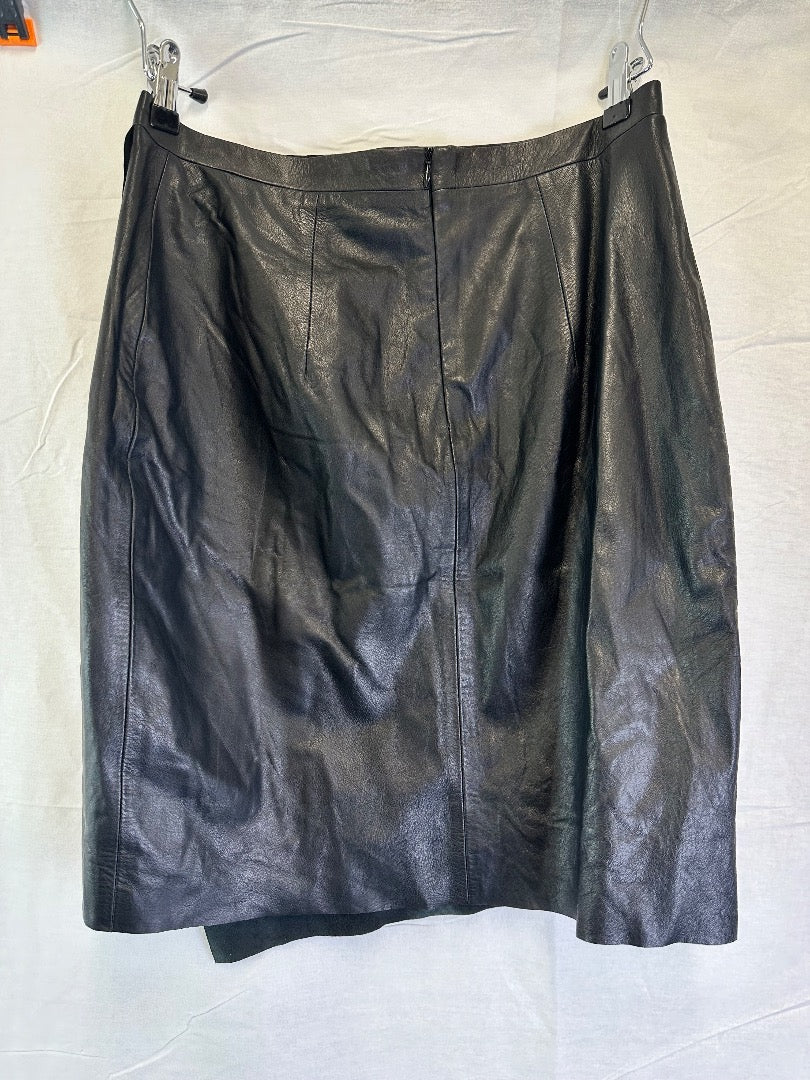 Peridot London 100% Nappa Leather Skirt - Size 14