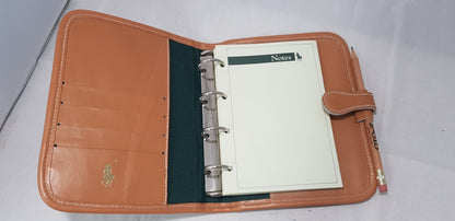 Vintage/Rare Leather & Canvas Polo - Ralph Lauren Tan & Green Note/Address Book - VGC