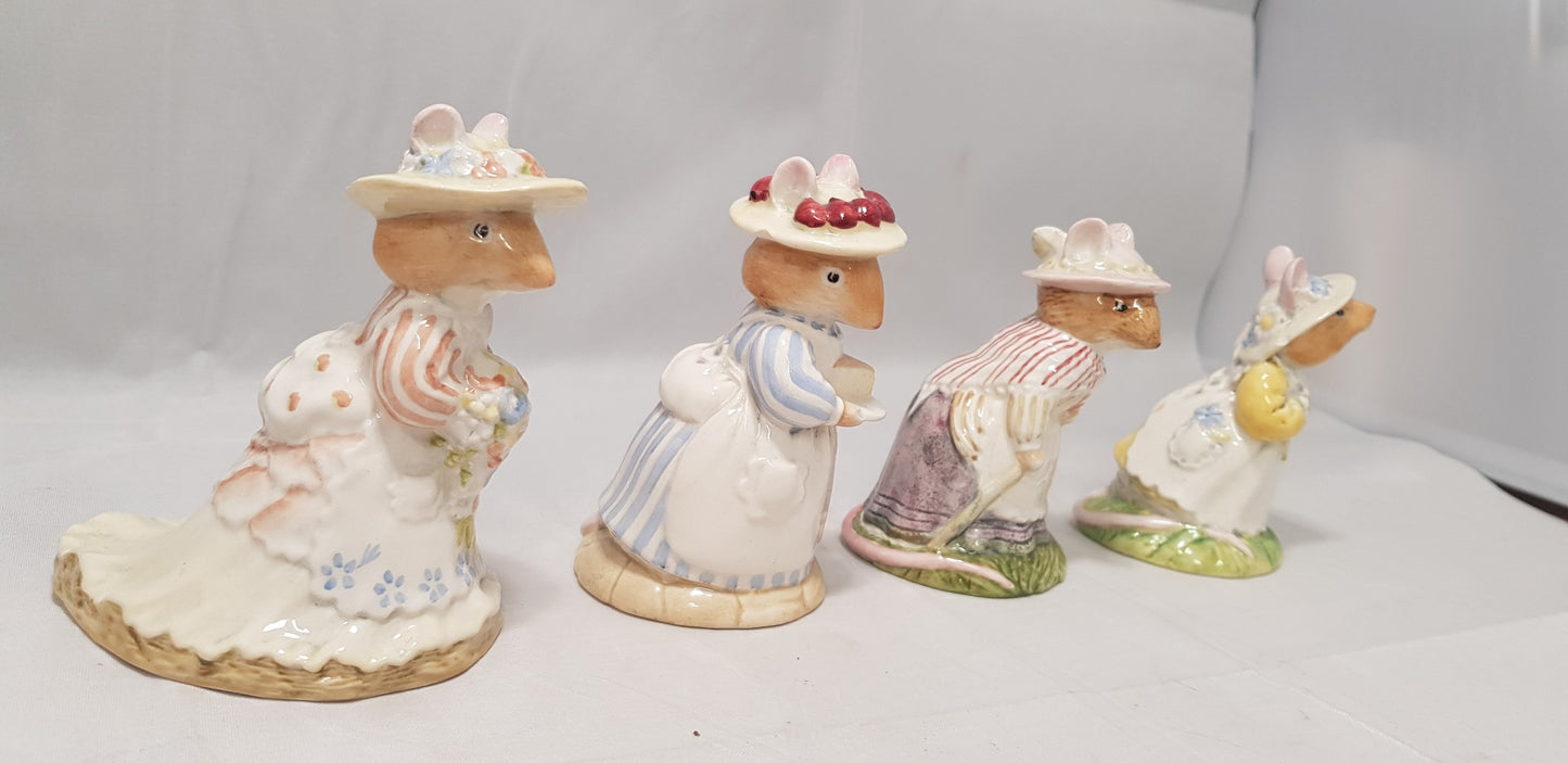 Royal Doulton  Mouse Figurines Collection - Bramley Hedge  x 8 VGC
