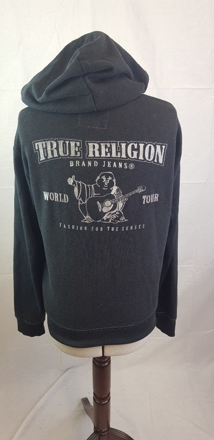 True Religion Black Hoodie Size S