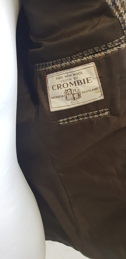 Mens Crombie Centaur Tweed Jacket Size 40 VGC